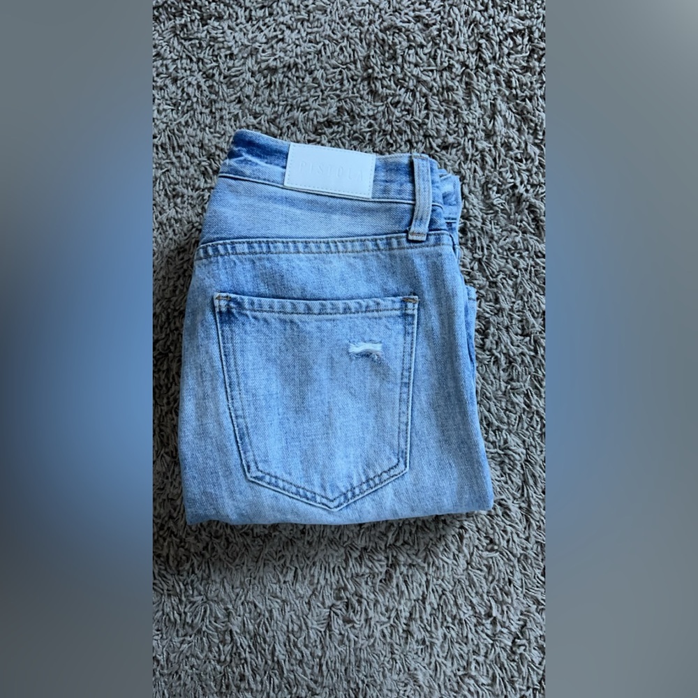 EUC PISTOLA Cassie high rise light wash straight leg jean. Size 27/4. - Picture 7 of 9